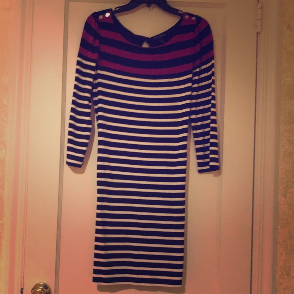 White House Black Market Fitted Striped Dress
